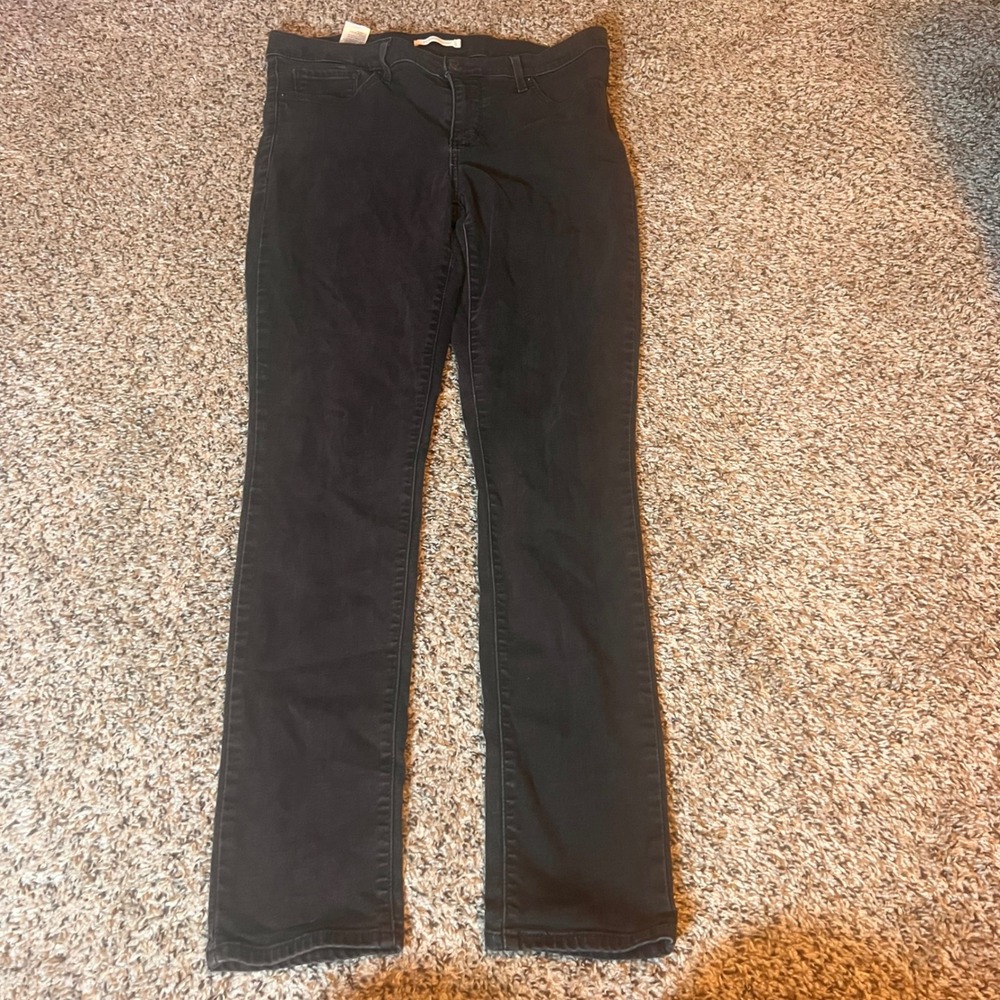 Levi's 311 Shaping Skinny Jeans Black Denim Comfort Stretch Womens Size 31